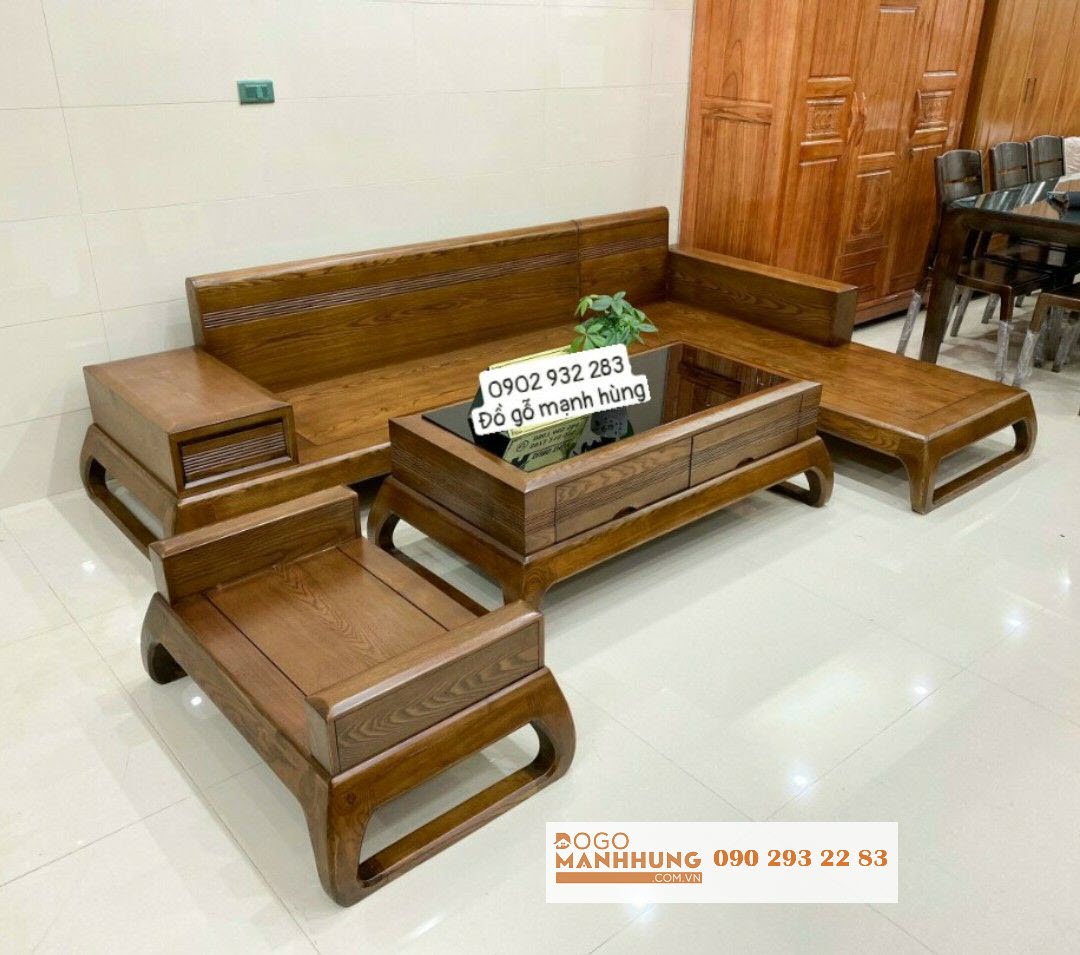 Bộ bàn ghế sofa gỗ mẫu hiện đại M01