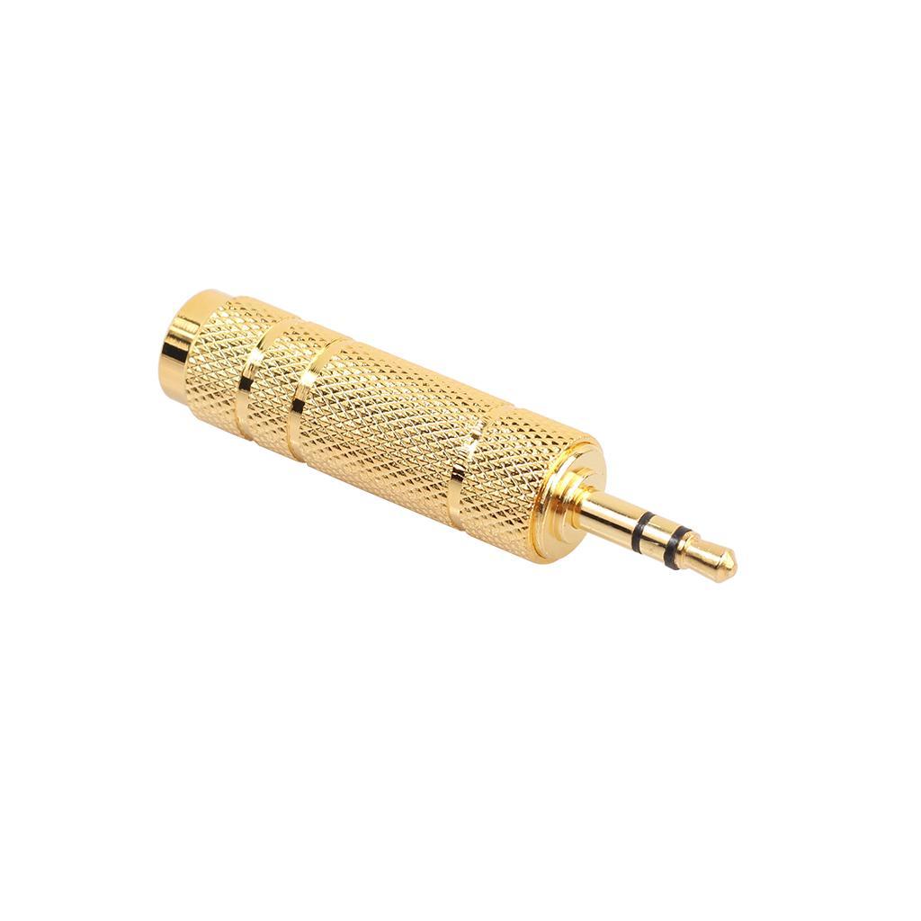 2- 3.5mm Male Plug to 6.35mm Female Stereo Jack Audio Adapter for Headphone