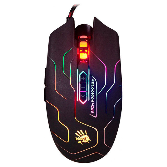 Chuột Gaming A4Tech Bloody Q80 Neon Maze X-Glide 3200 DPI - Hàng Chính Hãng