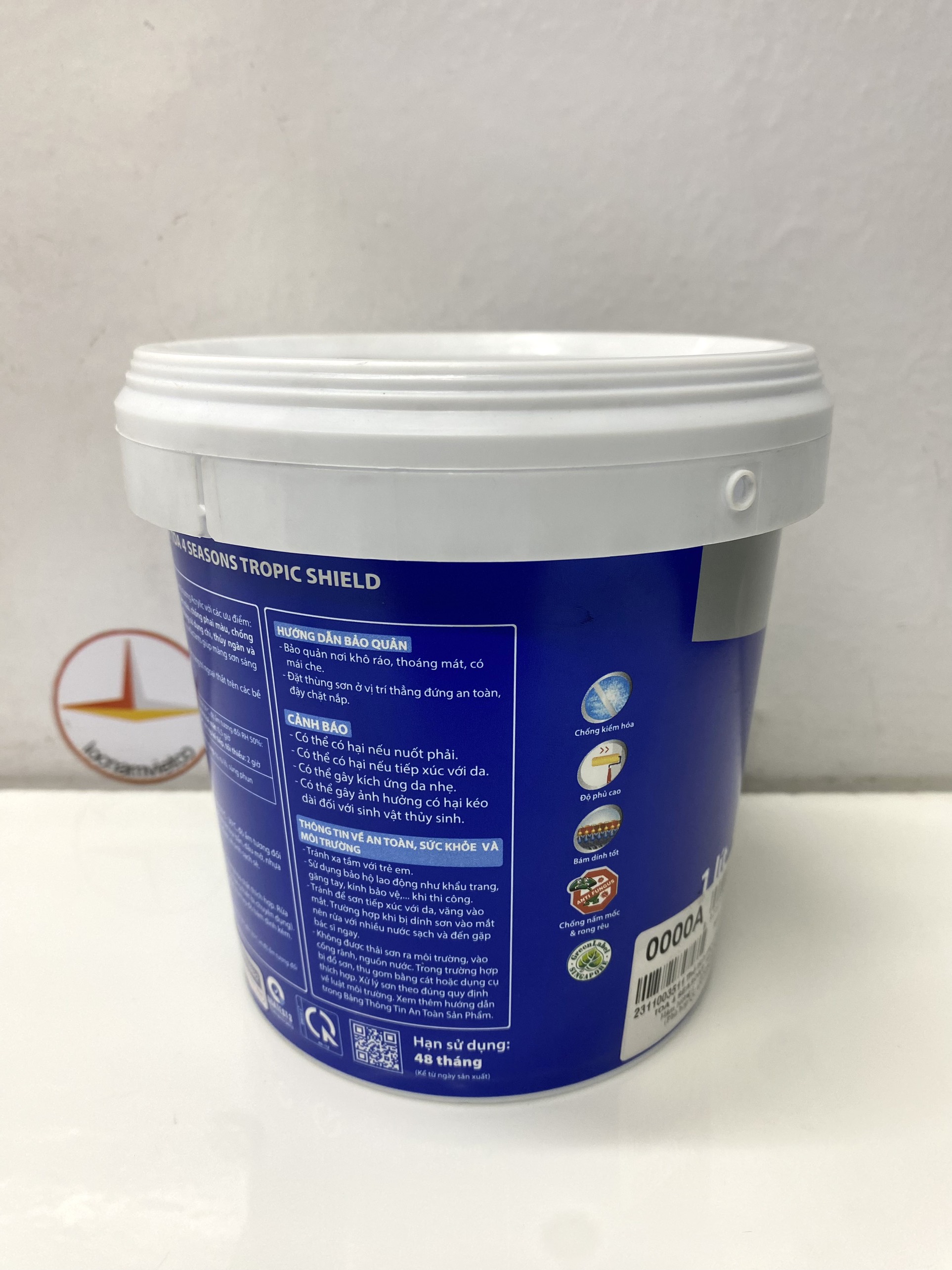 Sơn phào chỉ trong và ngoài nhà Toa 4 Seasons Tropic Shield màu vàng C- 7910_1L