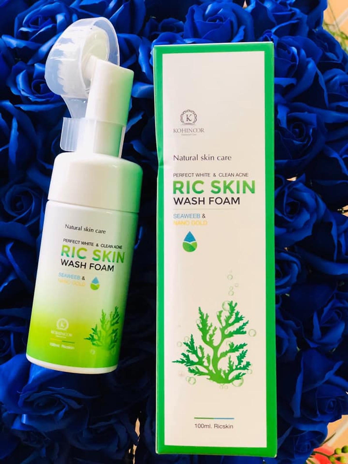 Sữa rửa mặt Ric Skin Wash Foam tinh chất Tảo Biển và Nano Vàng 24K