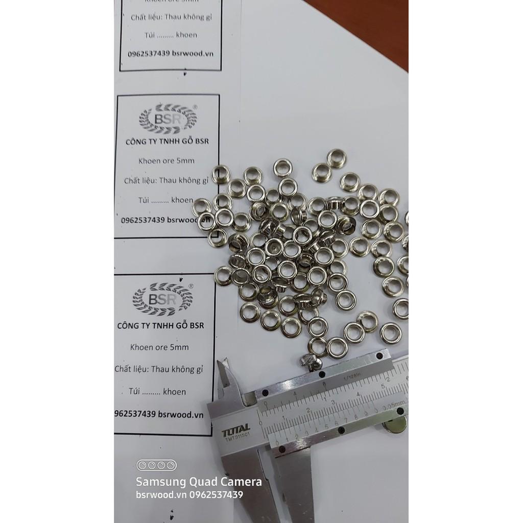 Khoen ore 5mm Bằng Thau không gỉ Khuy mắt cáo bấm vải Phụ liệu may mặc cao cấp