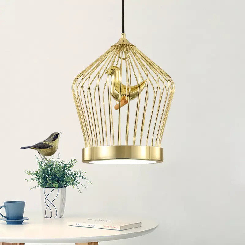 Đèn thả hợp kim cao cấp hình dáng lồng chim T-2718B