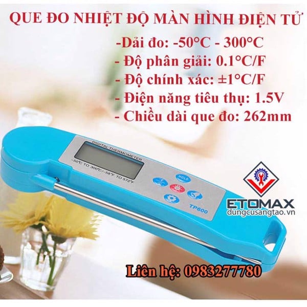 Que đo nhiệt độ TP600