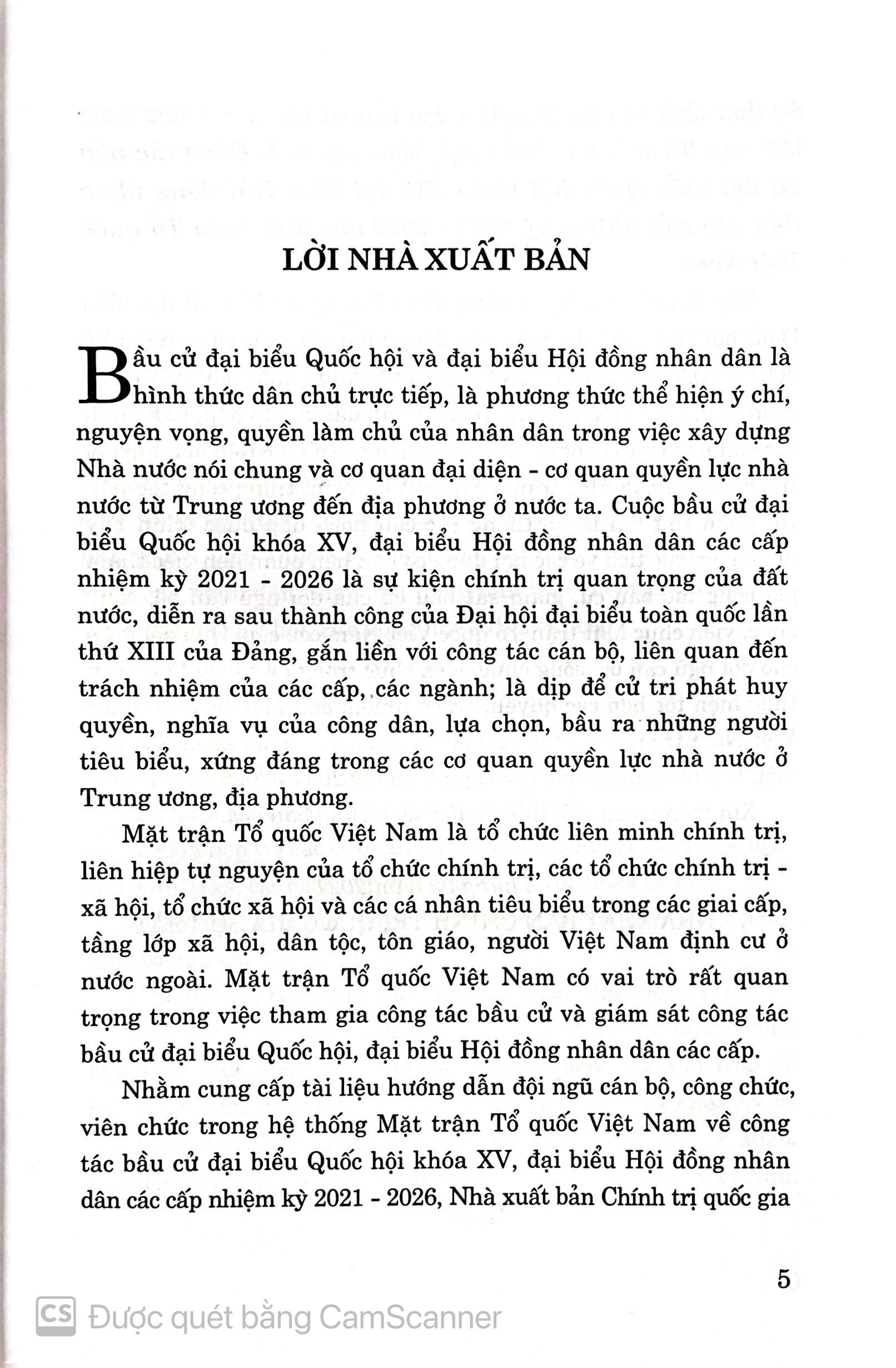 Công tác bầu cử đại biểu Quốc hội khóa XV, đại biểu Hội đồng nhân dân các cấp nhiệm kỳ 2021 - 2026 của Mặt trận Tổ quốc Việt Nam