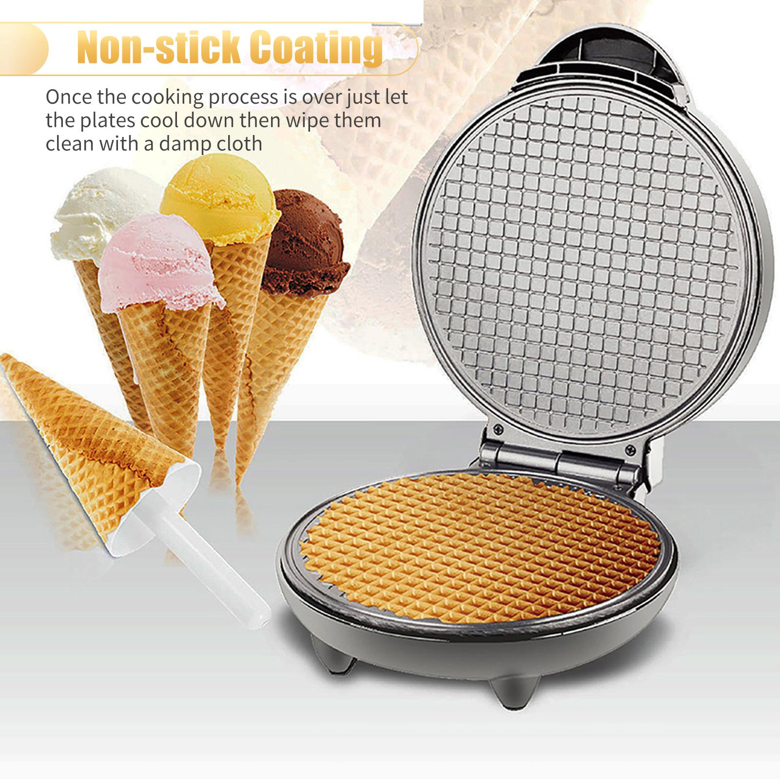 Máy Làm Kem Và Khuôn Bánh Quế Không Dính Bằng Điện 1200W