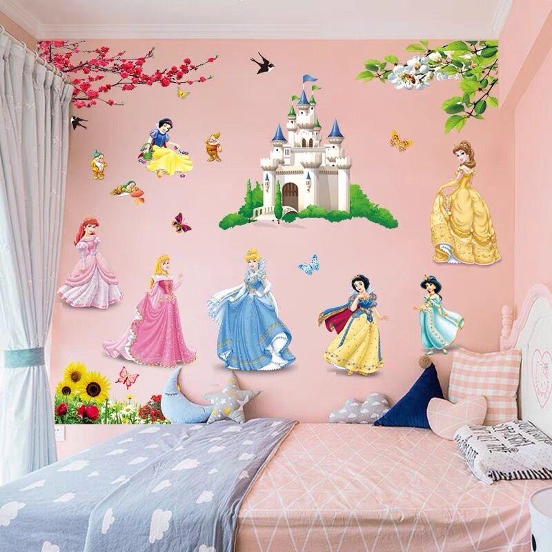 Decal dán tường công chúa cho bé gái