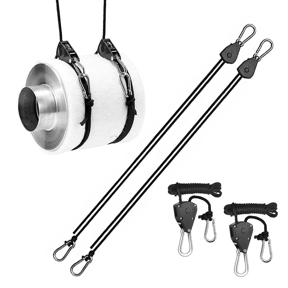 4pcs Pulley Ratchets Heavy Duty Rope Clip Hanger Adjustable Lifting Pulley Lanyard Hanger Kayak And Canoe Boat Bow Rope
