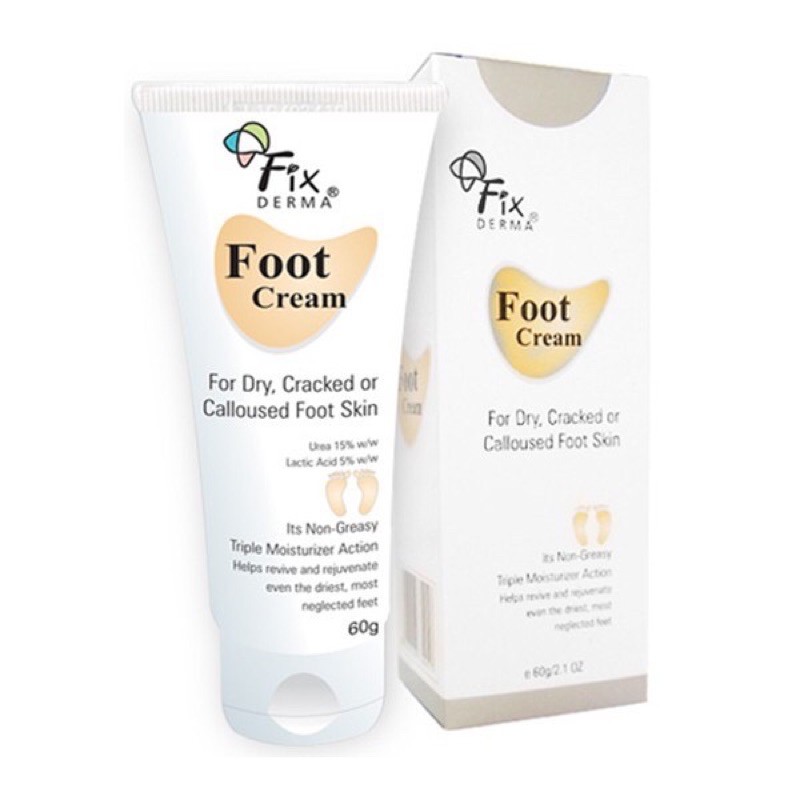 FIXDERMA KEM DƯỠNG HỔ TRỢ GIẢM NỨT GÓT CHÂN FOOT CREAM 60G