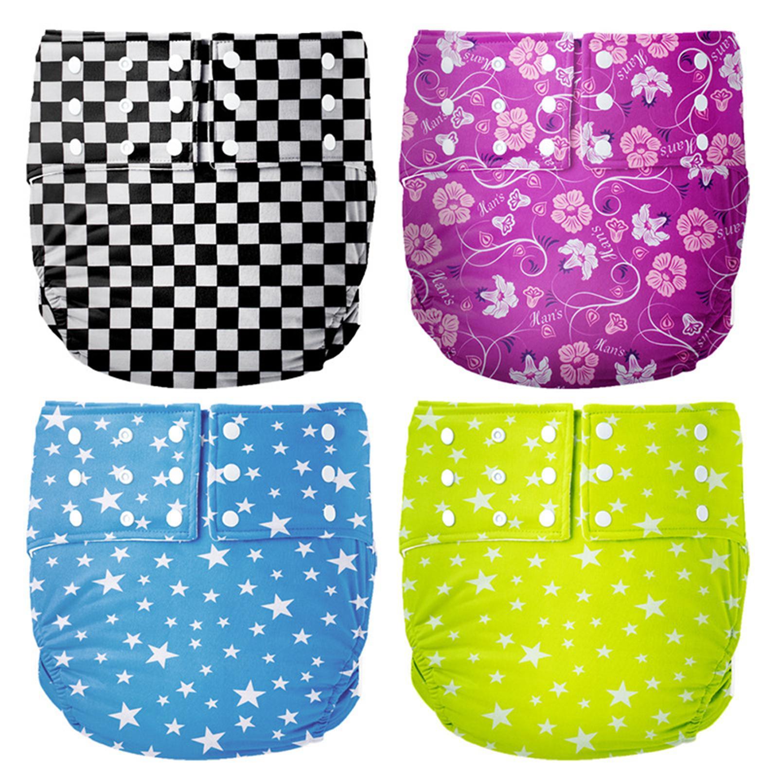 2Pcs Adjustable Adult Pocket Nappy Cover for Incontinence Washable