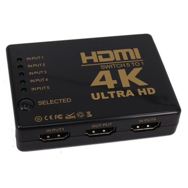 Bộ gộp HDMI 5 vào 1 ra hỗ trợ 4K