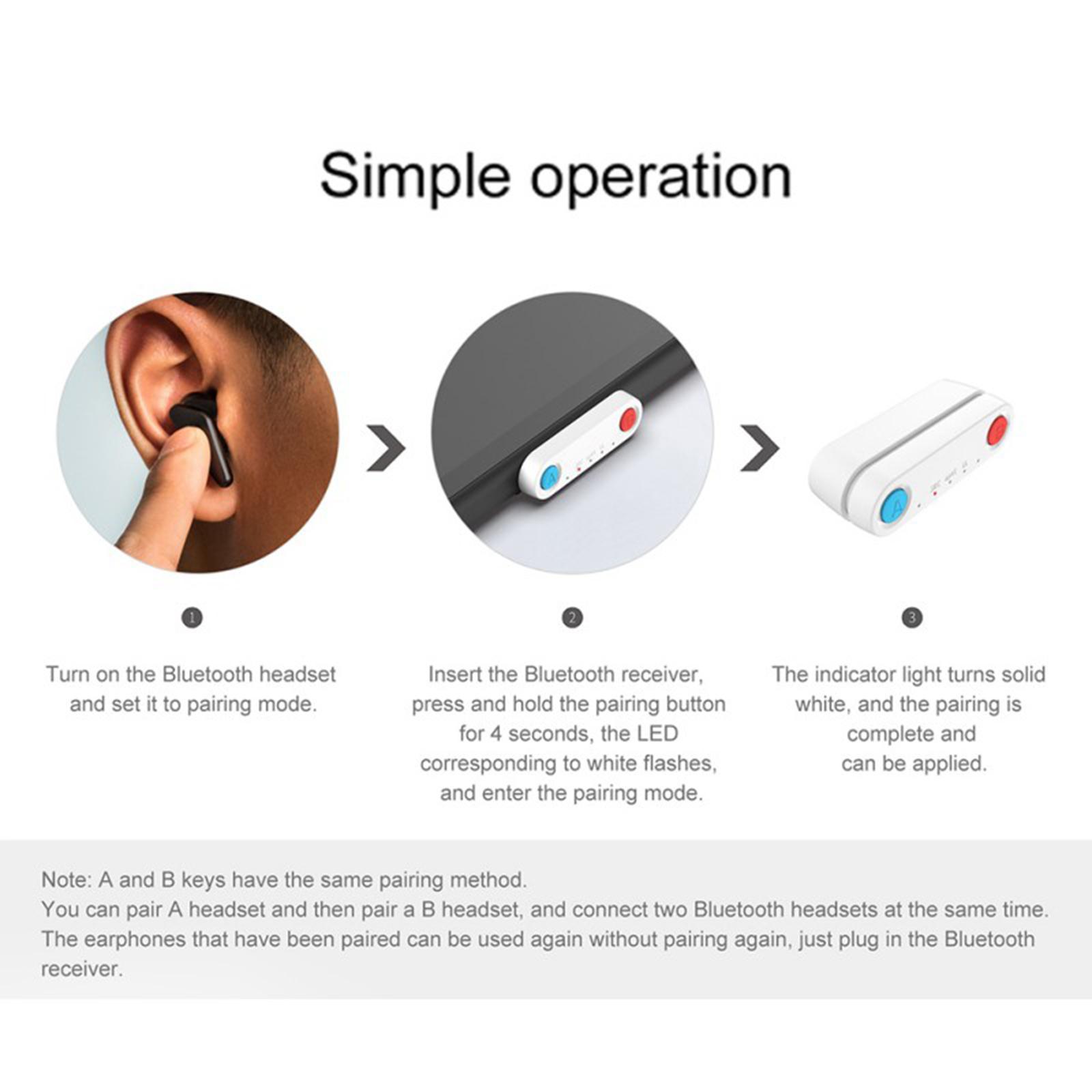 Bluetooth 5.0 Audio Adapter Transmitter Tranceiver For Nintendo Switch/PS4
