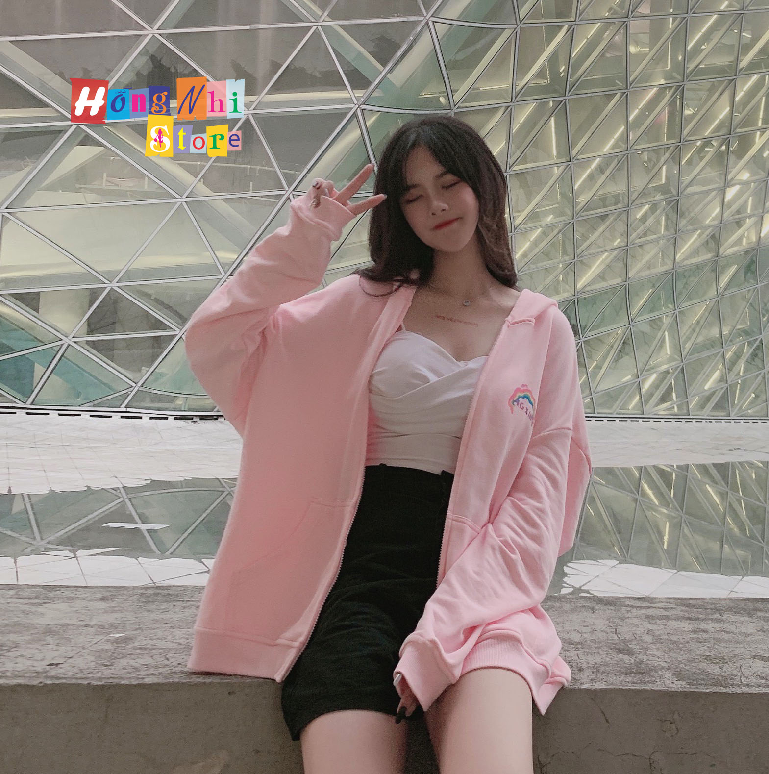 Áo Khoác Hoodie Zip In Hình INGXING Oversize Ulzzang Unisex Dáng Rộng - MM