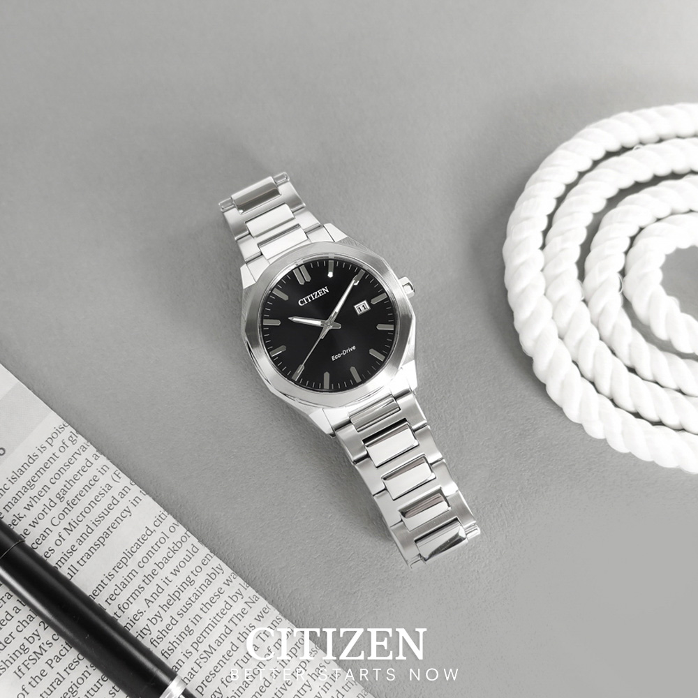 Đồng Hồ Nam Citizen Eco-Drive Dây Thép Không Gỉ BM7600-81E - Mặt Đen (41mm)