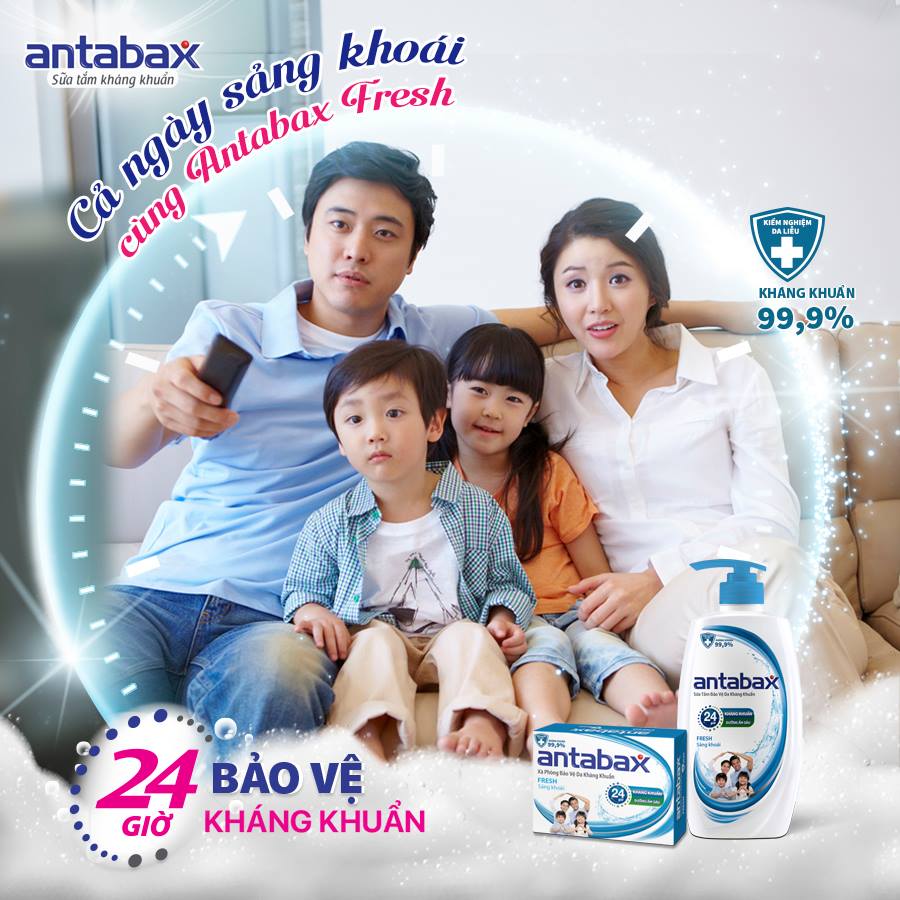 Sữa Tắm Bảo Vệ Da Kháng Khuẩn ANTABAX SENSITIVE 900ml - MUA 1 ĐƯỢC 3 (TẶNG ví Antabax + phao bơi tay trẻ em)