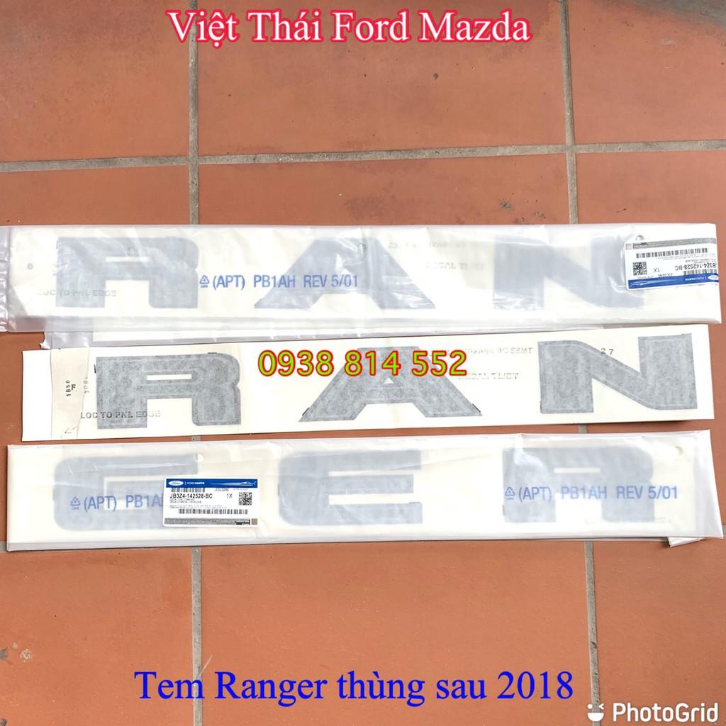 TEM CHỮ RANGER TRÊN CỬA THÙNG SAU RANGER 18