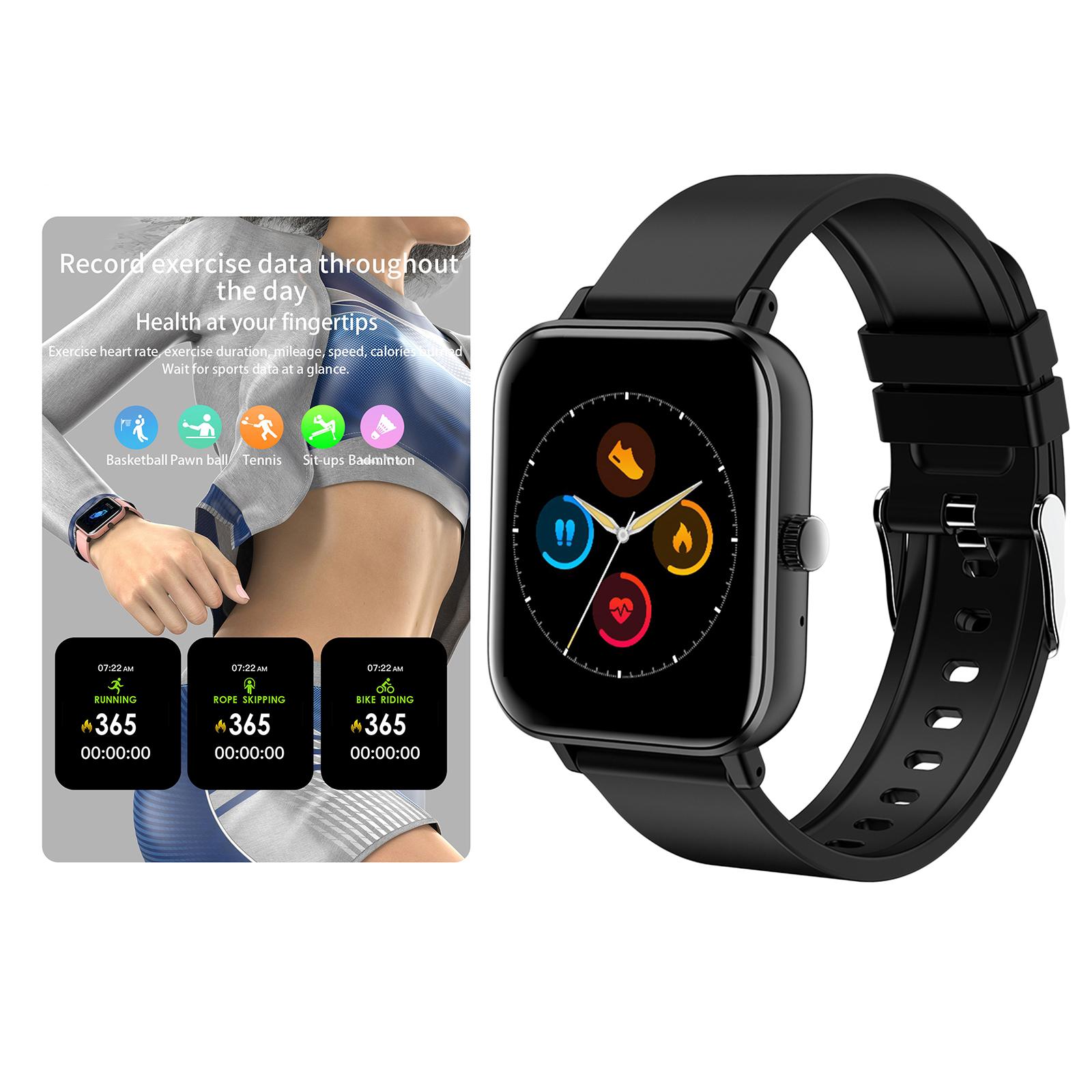 Smart Watch, Smartwatch with Blood Pressure, Blood Oxygen Monitor, Fitness Tracker, Full Touch Fitness Watch for Android & iOS for Men Women