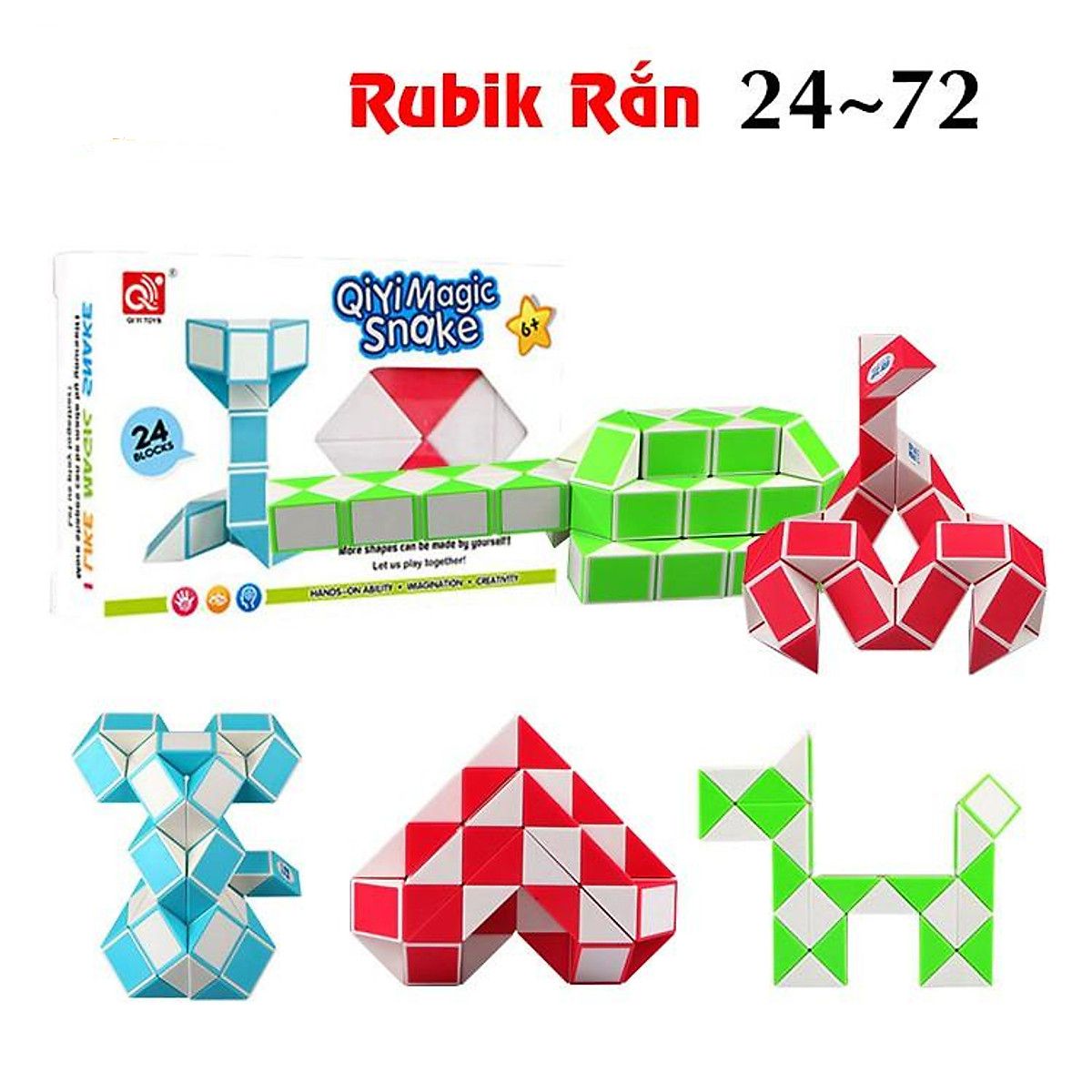 Đồ chơi ảo thuật Rubik rắn - Magic Snake - 24 đoạn