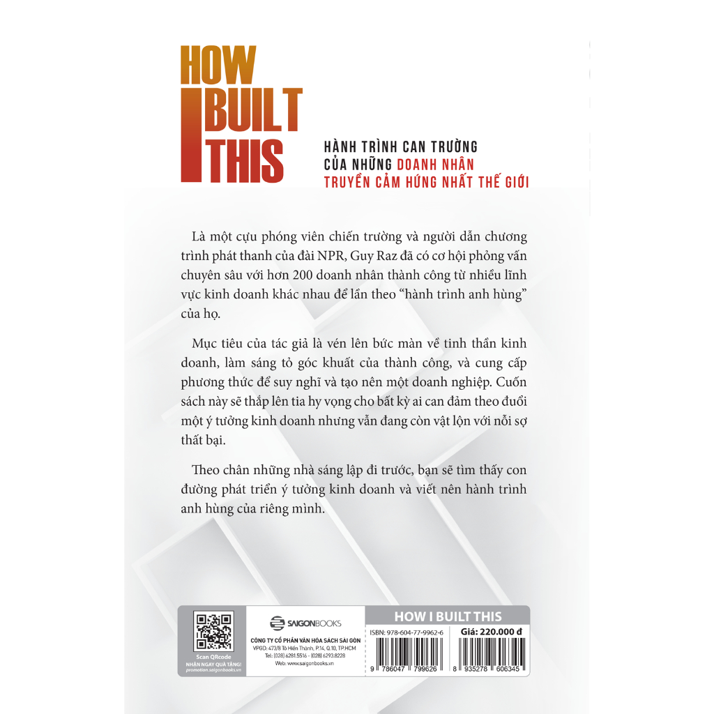 Sách - Hành Trình Can Trường Của Những Doanh Nhân Truyển Cảm Hứng Nhất Thế Giới - How I Built This