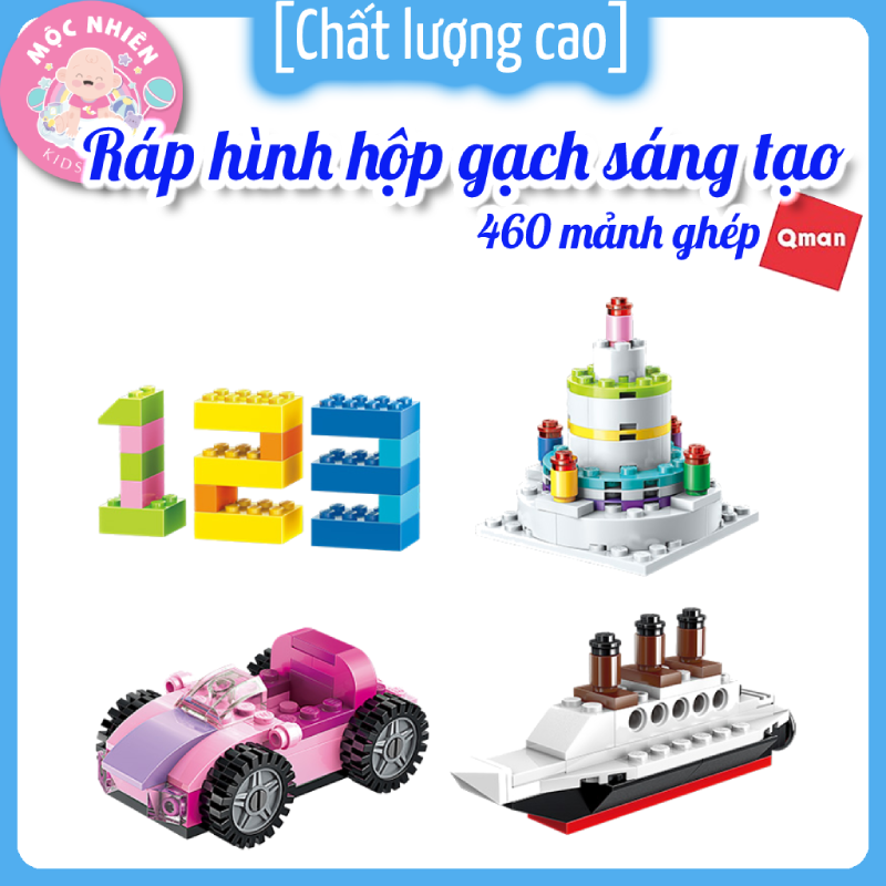 Hộp xếp hình lắp ráp sáng tạo 460 chi tiết Qman 2901