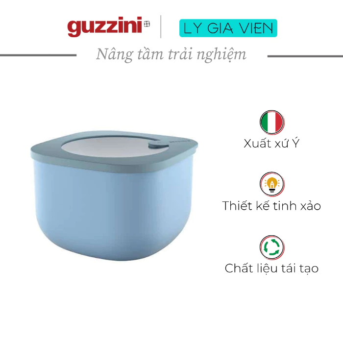 Hộp Đựng Thực Phẩm Cỡ Lớn Guzzini STORE&MORE Deep Airtight Fridge/Freezer/Microwave Containers 1550CC - Hộp Kín Không Khí - Phù Hợp Cho Tủ Lạnh/Tủ Đông/Lò Vi Sóng