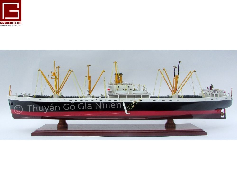 Mô Hình Thuyền Gỗ Trang Trí Phong Thủy Dạng Thuyền Chiến LIBERTY Chính Hãng, Hàng Xuất Khẩu Chất Lượng Cao