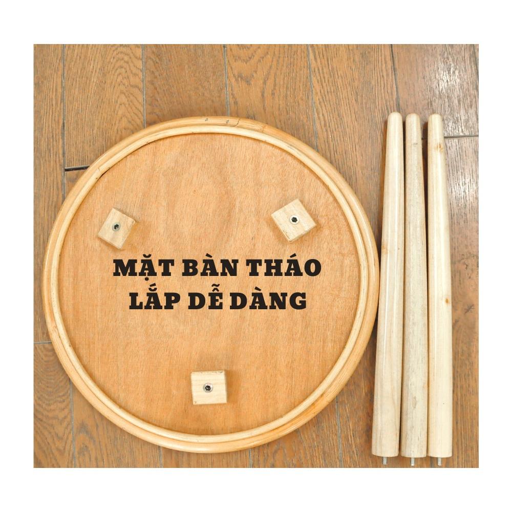 Combo bàn ghế mây đan xếp gọn HOME MÂY tiện lợi, phù hợp decor trang trí / ban công gia đình