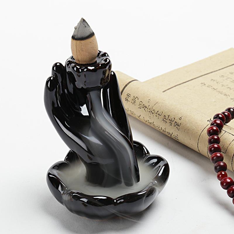 Thác khói trầm hương niêm hoa vi tiếu, tặng10 nụ trầm hương mã 001