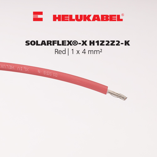 Dây cáp DC HELUKABEL SOLARFLEX-X H1Z2Z2-K | Red | 1 x 4 mm²