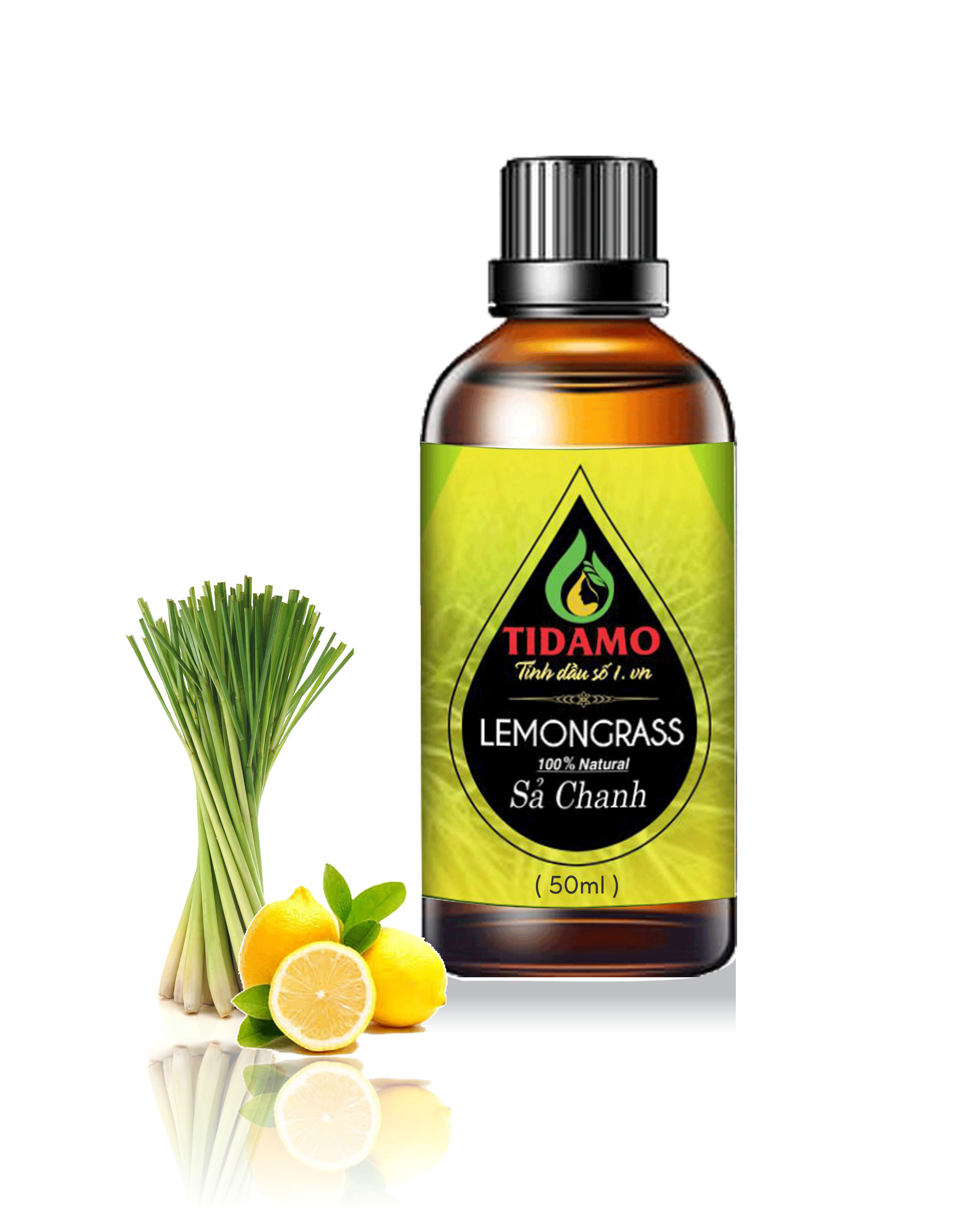 Tinh dầu Sả Chanh Thiên Nhiên Cao Cấp 50ML (Lemongrass) - Tinh dầu Sả Chanh Nguyên Chất TIDAMO Giúp Bảo Vệ Sức Khỏe, Kháng Khuẩn, Đuổi Muỗi Và Thư Giãn Tinh Thần