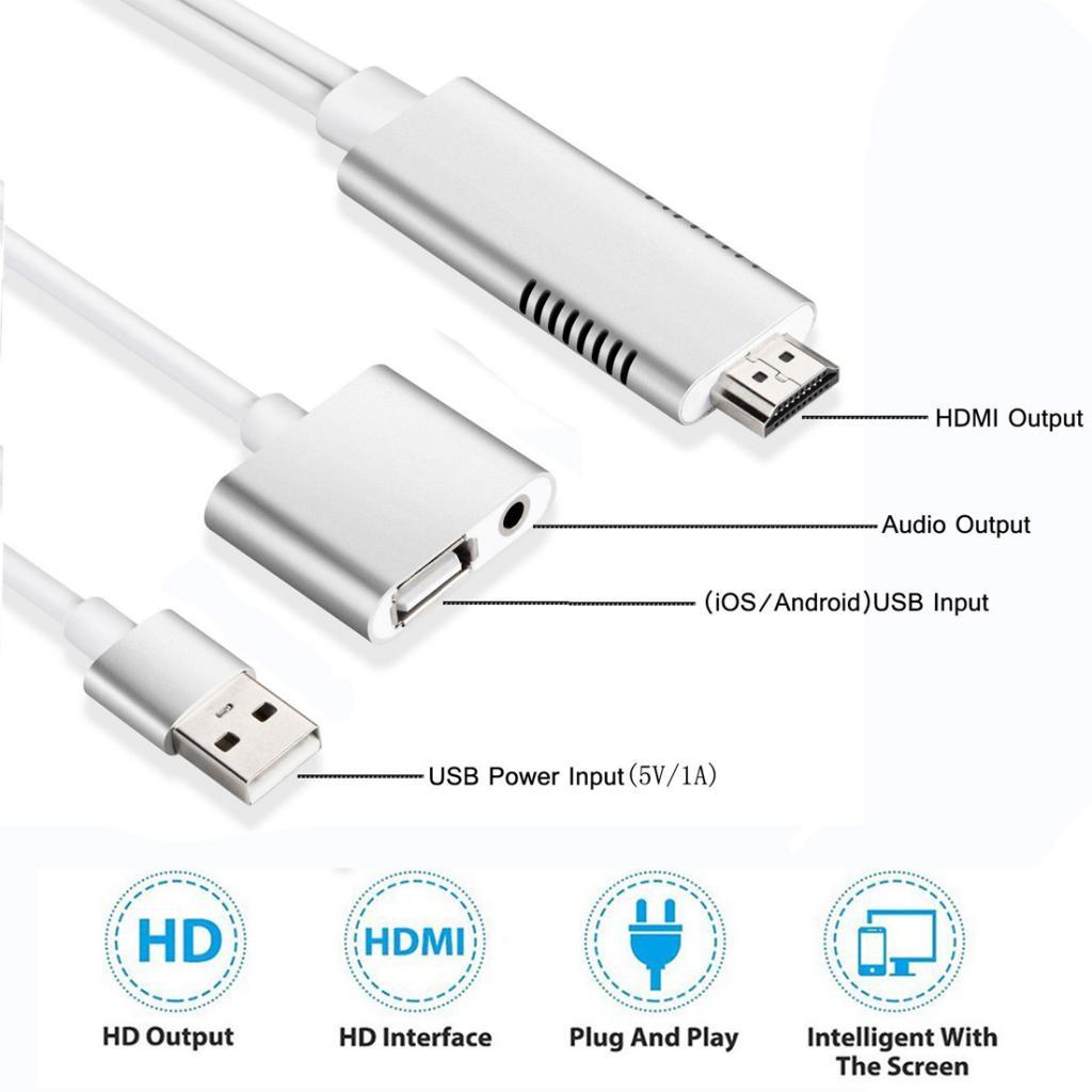 Mirroring  HDTV AV Phone to TV Adapter for  / Android