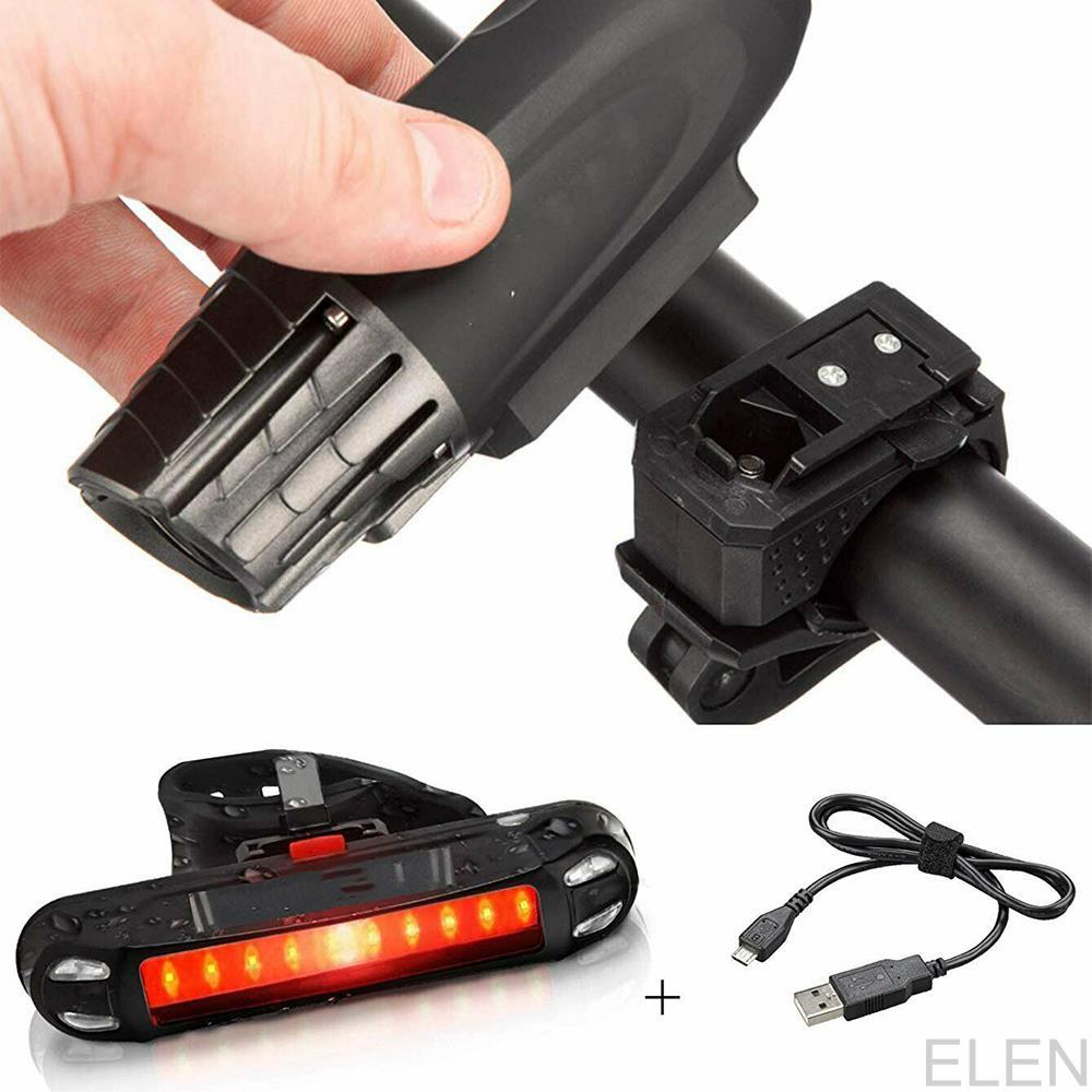 USB Bicycle Headlight Adjustable Bicycle Light Rechargeable Equipped Rear Light Bicycle Light ELEN