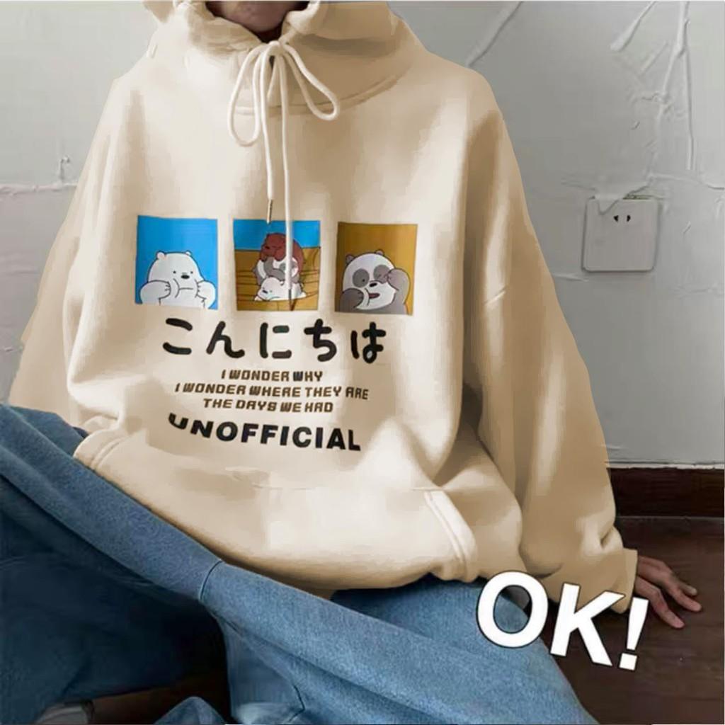 Áo Hoodie Nỉ - Áo Khoác Nỉ Nam Nữ Unisex Nỉ Tay Phồng 3 Màu Cực Hot
