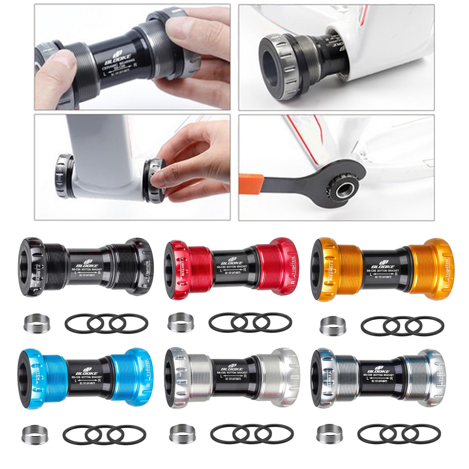 Deluxe Bike Bottom Bracket Thread BB Sealed Bearing BB Bottom Black