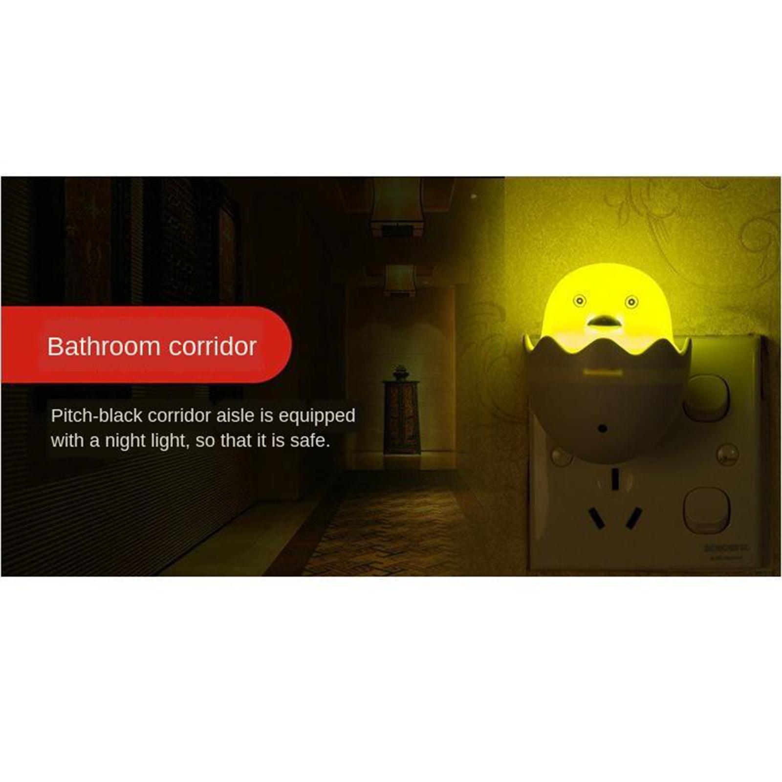 Yellow Duck LED Night Light Sensor Control Dimmable Wall Lamp for Home Bedroom Hallway Kids Room Christmas Gift Nightlight,