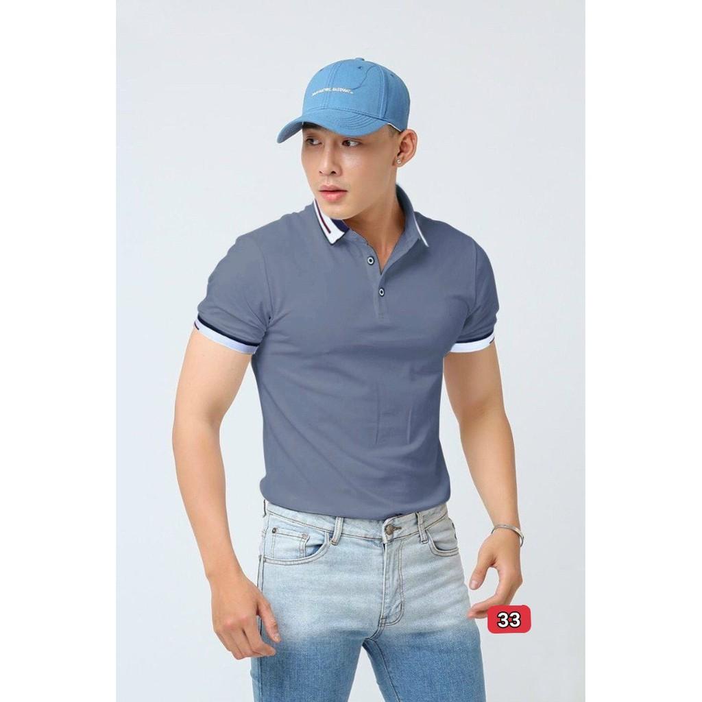Áo Thun tay ngắn cổ bẻ cao cấp nam King168 , Áo Thun Polo nam thời trang cao cấp ATN33