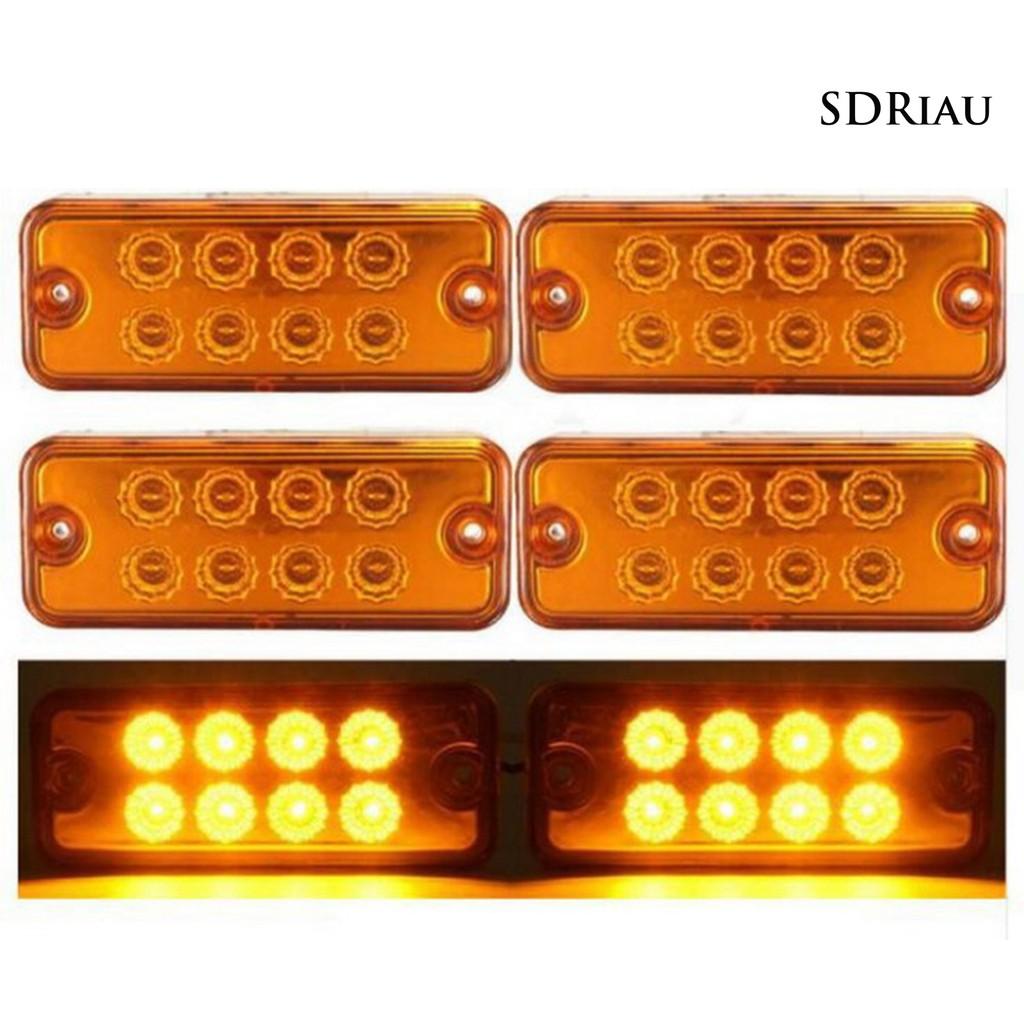 Bộ 8 Đèn Led Tín Hiệu Xi Nhan Màu Vàng Cho Xe Hơi / Xe Tải