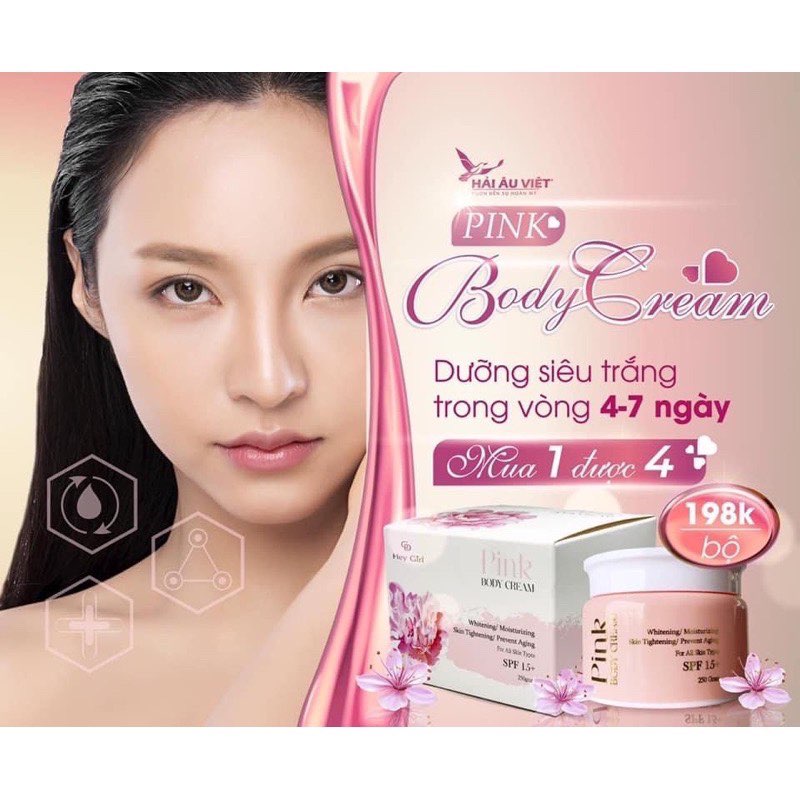 SIÊU PHẨM HÈ KEM DƯỠNG TRẮNG DA CHỐNG NẮNG TOÀN THÂN BODY PINK HẢI ÂU VIỆT