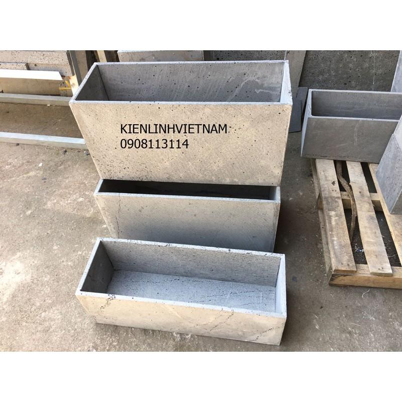 Chậu cây độc đáo bằng đá ong xám 30x60 chữ nhật