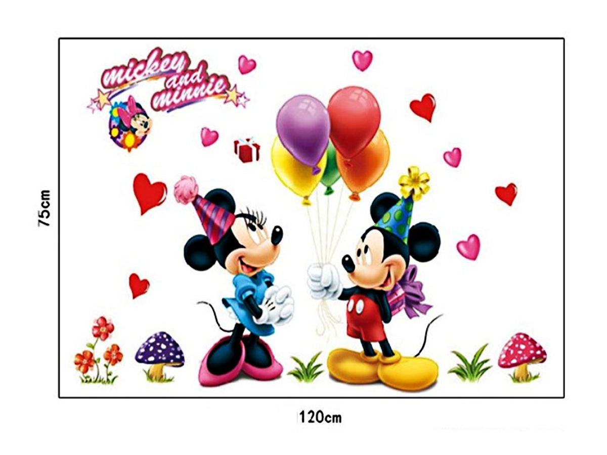 decal dán tường cho bé chuột mickey và mimi