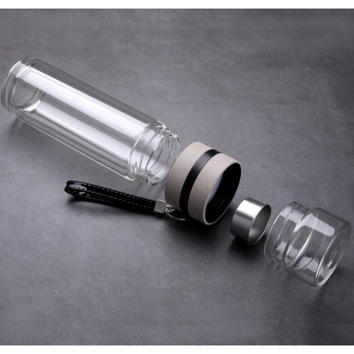 Bình giữ nhiệt 2 lớp thủy tinh cao cấp Luxury Travel Bottles - Skylife