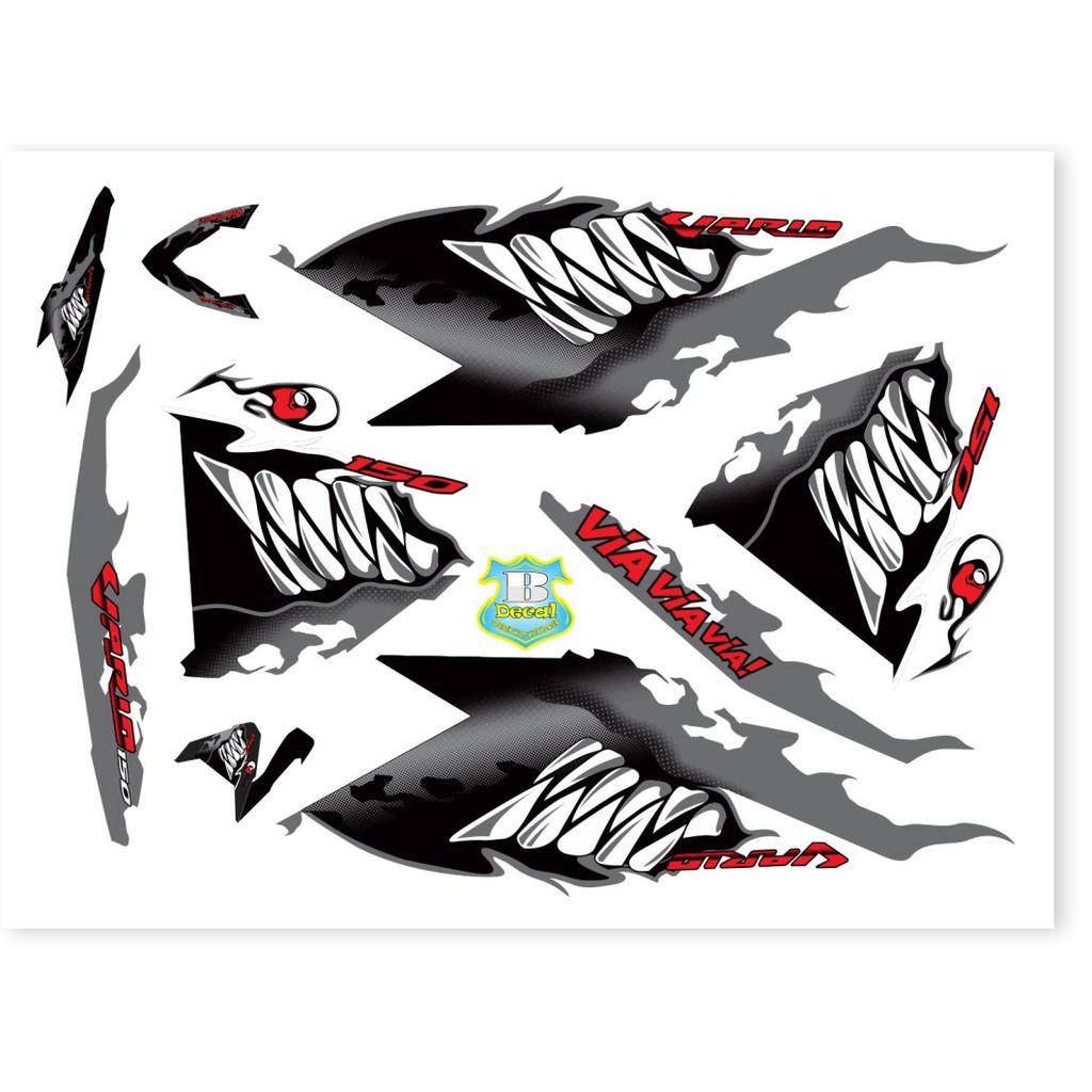 Tem rời vario 2017 cá mập dán xe đen