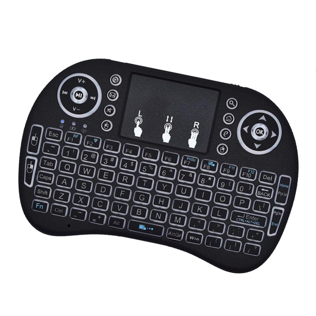 Mini Wireless Plug And Play Backlight Touchpad Keyboard Optical Mouse