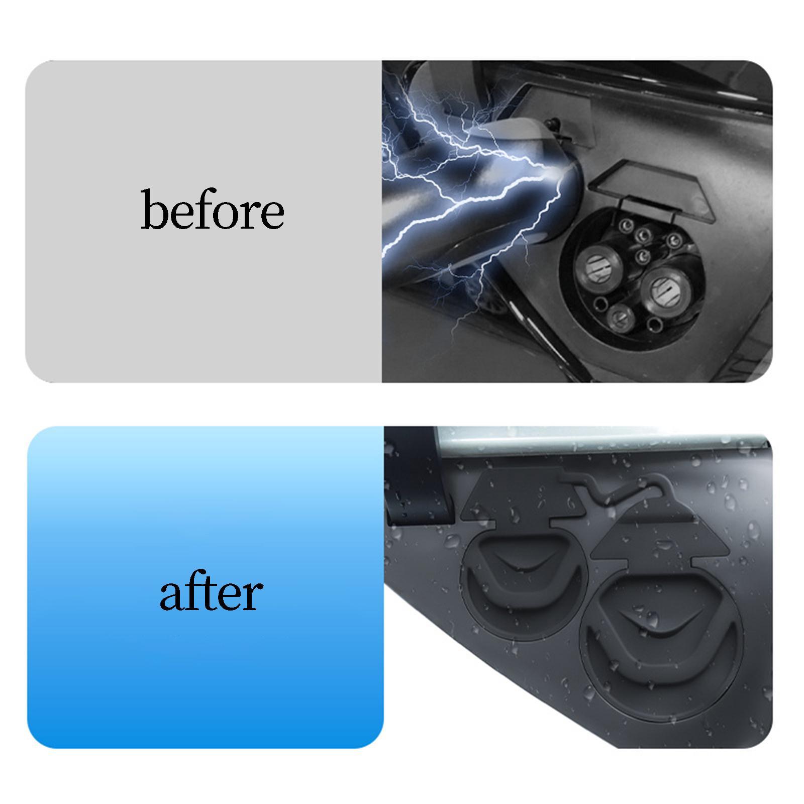 Charging Port Protective Cover/ Dustproof Easy Installation/ Decoration/ Durable Waterproof Dust Plug for Model Y Car Accessories
