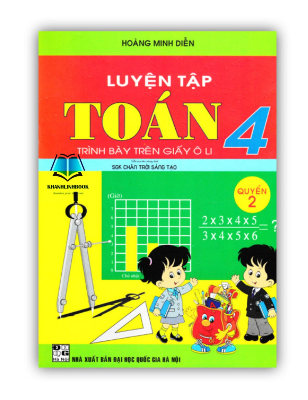 Sách - Luyện Tập Toán 4 Quyển 2 - Trình Bày Trên Giấy Ô Li