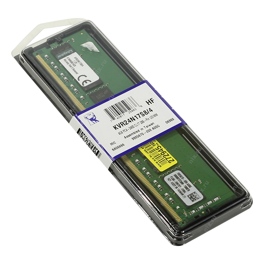 RAM PC Kingston 4GB DDR4 2400MHz UDIMM  - Hàng Chính Hãng