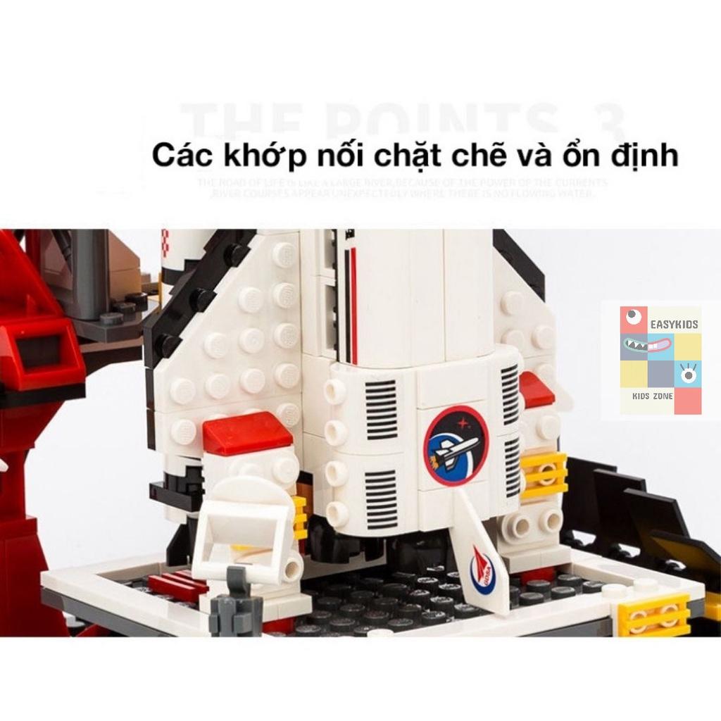 Đồ chơi xếp hình, đồ chơi lắp ráp tàu vũ trụ trung tâm điều khiển giúp bé phát triển trí tuệ