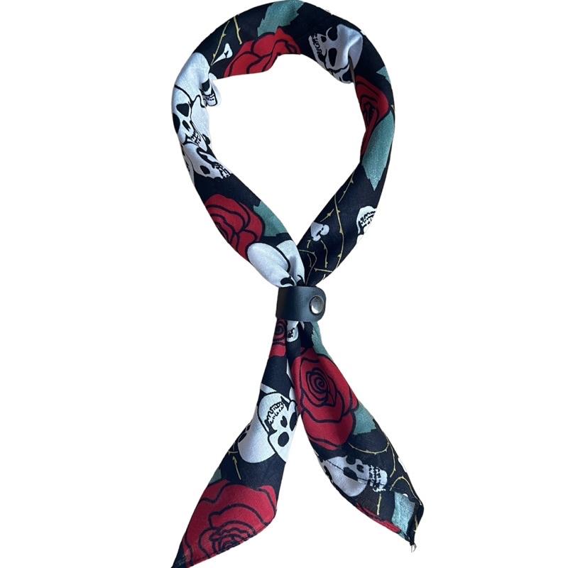 Khanw bandana cotton hình hoa hồng - Maben