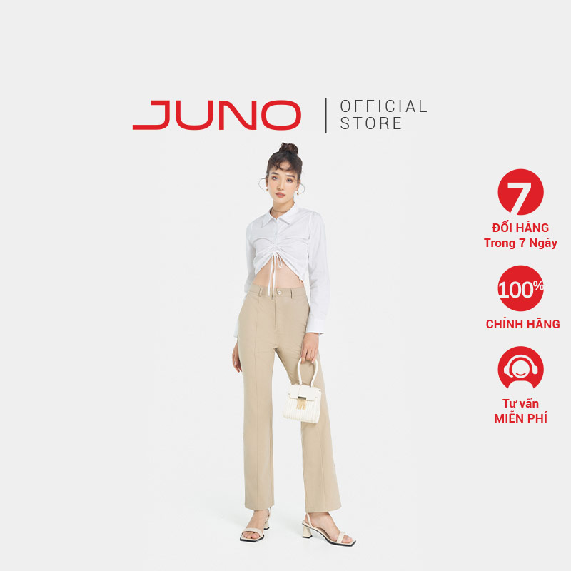 Quần Dài Thời Trang JUNO Ống Đứng Xẻ Lai JNQDA013