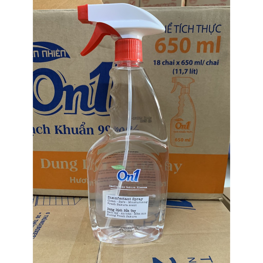 Dung dịch rửa tay khô On1 650ml dạng xịt phun xương